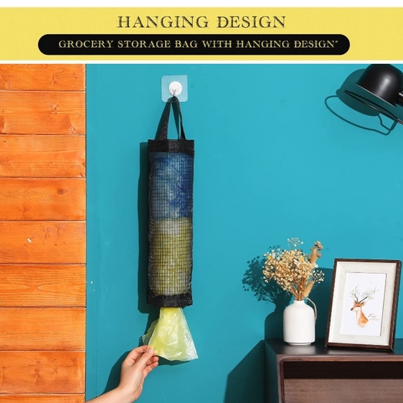 NEW 2 Pack Large Grocery Bag Dispensible Hanging Storage Containers - Picture 5 of 6